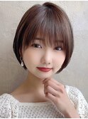 「岩田莉奈」ハイライトで白髪ぼかし★くびれショートボブ　新宿