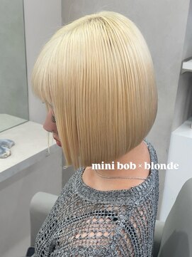 ベレーザ 渋谷(BELEZA) 16893抜きっぱなしブロンドホワイトブロンド韓国ミニマルボブ