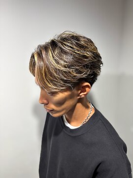 ハイライト×フェザーパーマ(栄/メンズ/フェザーパーマ))