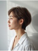 耳かけ大人ショート/ナチュラルハイライト/白髪ぼかし【大宮】