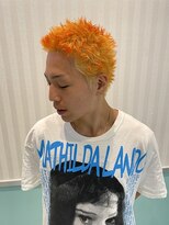 エルエフェ(EL JEFE)&nbsp;【スパイキー×オレンジカラー】［東中野］［落合］［バーバー］