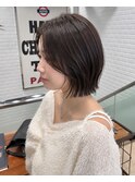 ミルクティーブロンド/ダークブルー/デジタルパーマ/横浜西口