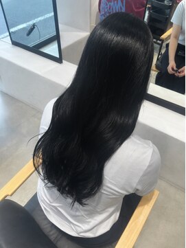 ビューバイネオリーブ 用賀店(Beau'r by neolive) ストレートパーマ縮毛矯正ダークパープル夏ミルクブラウン[用賀]