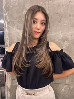 キング 京橋店(K!ng)&nbsp;レイヤーカットブリーチなしダブルカラーハッシュカット韓国