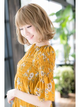 ヘアーショップ エヌアンドエー 越谷店(hair shop N&A) ゆるふわボブレイヤー☆×ゴールドベージュ