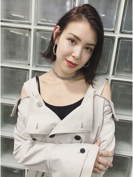 ジーナ 渋谷駅前(Zina) 大人っぽ 切りっぱなしボブ