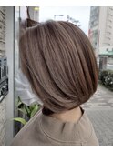 【VIVO】Watanabe  大人ボブヘアアッシュグレージュ前下がりボブ