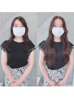 アフィーロ(ACHFILO) 前髪エクステ20代30代大人女子 ココアブラウン 韓国人風透け感