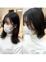 ネオリーブ クーロ(Neolive curro) 冬ボブ♪毛先重ため顔まわり軽め♪