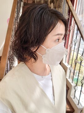 ヘアモード カクテル ミディアムパーマ×カット　【ニシヤマ　ミホ】