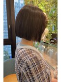 【石畑結華】ぱっつんボブ 切りっぱなし