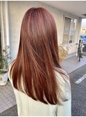 ハイライト+オレンジブラウンカラー
