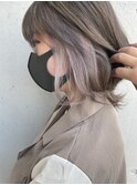 透け感柔らかアッシュベージュ+ホワイトインナーカラー