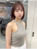 韓国ヘア ロングヘア レイヤーカット 前髪カット くびれ巻き