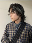 ウルフパーマメンズパーマデザインカラーパーマくせ毛風パーマ