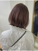 20代30代くびれボブピンクグレージュ髪質改善ダブルカラー福岡