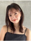 ミディアムレイヤー　ナチュラルブラウン　ココアブラウン