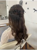 ハーフアップ