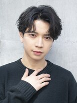 MEN'SHAIR毛流れパーマスパイラルアップバング