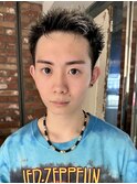 メンズ　スパイキーショート　ケアブリーチ
