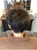 ５０代６０代「白髪抑制カラー」ショートグラデーション♪