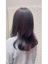 アクセ 黒髪暗髪透明感ゆるふわ美シルエットロング20代30代