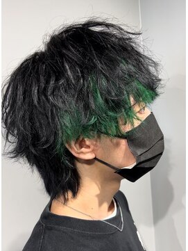 ユーザ(YUZA) ブラック×グリーンデザインカラー