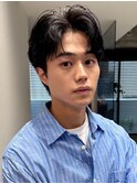 フェザーパーマ/サーフカール/刈り上げセンターパート