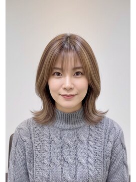 サイズ バイ グリットアヴェダ ららぽーと海老名店(XXXY'S by grit AVEDA) ミディアムレイヤー・ナチュラルハイライト