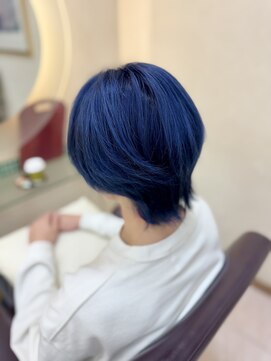 松本平太郎美容室 土浦パートワン(PART1) 土浦×ショートウルフバチブルーバイオレット×10代20代30代