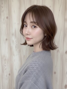 レウナ 外苑前(Reuna) 30代40代大人可愛いミディアムボブ　大人ミディアム