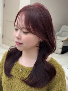 ビュー フクオカ(VIEW FUKUOKA) ピンクラベンダー/顔周りカット/くびれヘア