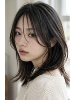 ヘアーエボリューション&nbsp;抜け感たっぷり大人ナチュラル外ハネミディ