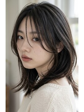 ヘアーエボリューション 抜け感たっぷり大人ナチュラル外ハネミディ