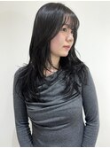 暗髪color × layer cut