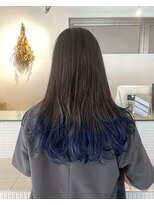 アクアオモテサンドウ(ACQUA omotesando) ＊グラデーションカラーネイビーブルー裾カラーネイビーブルー