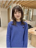 レイヤーカット×透明感カラー