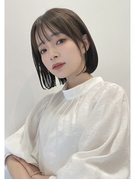 トルネード(TORNADO) 大人ガーリー チョコレート 小顔カット ボブ 薄めバング t428