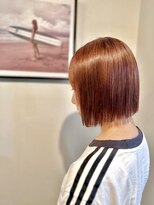 マリン(Marine)&nbsp;20代30代切りっぱなしミニボブオレンジブラウンカラー