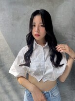 ロンド ストラーダ 心斎橋(Lond strada)&nbsp;韓国前髪顔周りロング×インナーグレージュ[心斎橋/髪質改善]