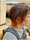 ウルフカット インナーオレンジ