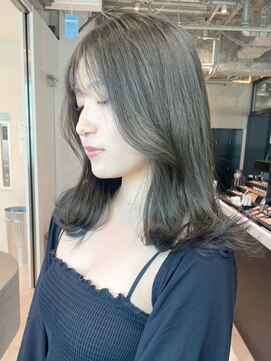 アイティーバイアルバム 下北沢店(IT by ALBUM) オリーブグレージュ_エアリーロングピンクブラウン_ba474871