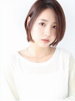 シュガー ミタケ(SUGAR mitake) 大人可愛い切りっぱなし耳掛けボブブリーチなしピンクベージュ