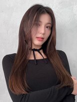 ノイ(noi) 顔周りレイヤーカットくびれヘアミルクティーベージュカラー