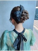 △リボンパーティーアレンジ/新潟ヘアアレンジ