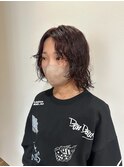 ボブパーマ×暖色カラー