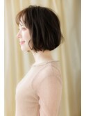 透けバング大人美人ニュアンスパーマゆるふわボブZ浦和30代40代