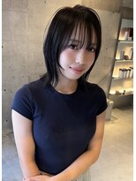 ニール(nier) レイヤーボブレイヤーカット韓国ヘア黒髪ツヤ髪広島美容院