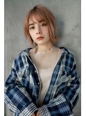 【GEEKS渋谷】夏カラー/オレンジベージュ/レイヤーボブ/20代30代