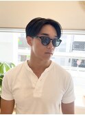 刈り上げセンターパート×フェザーパーマ×韓国マッシュ